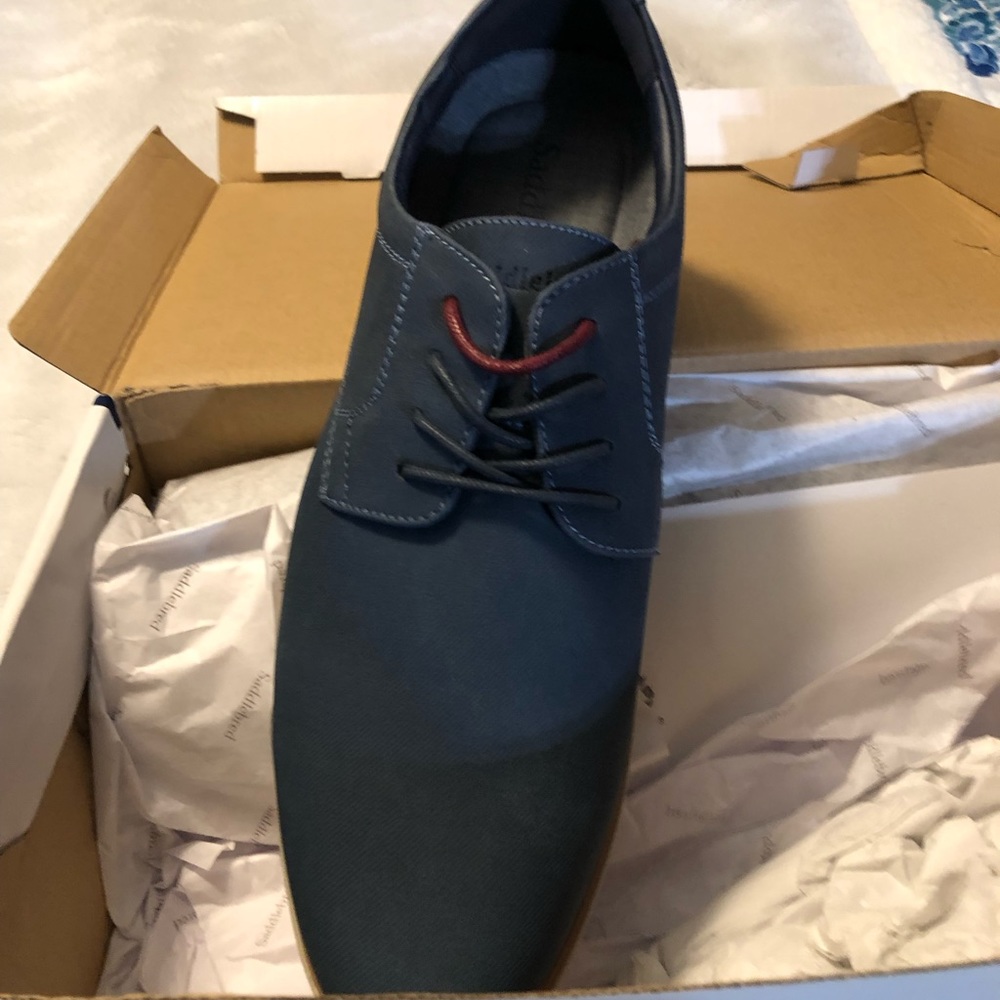 Saddlebred Mens Style Jack Color Navy Oxford Shoes NWT